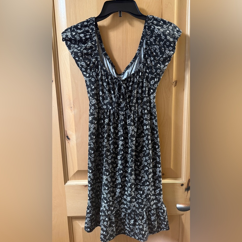 Black and White Floral Dress